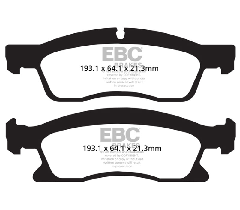 EBC ud1629 | 13+ Dodge Durango 5.7 Ultimax2 Front Brake Pads; 2013-2023