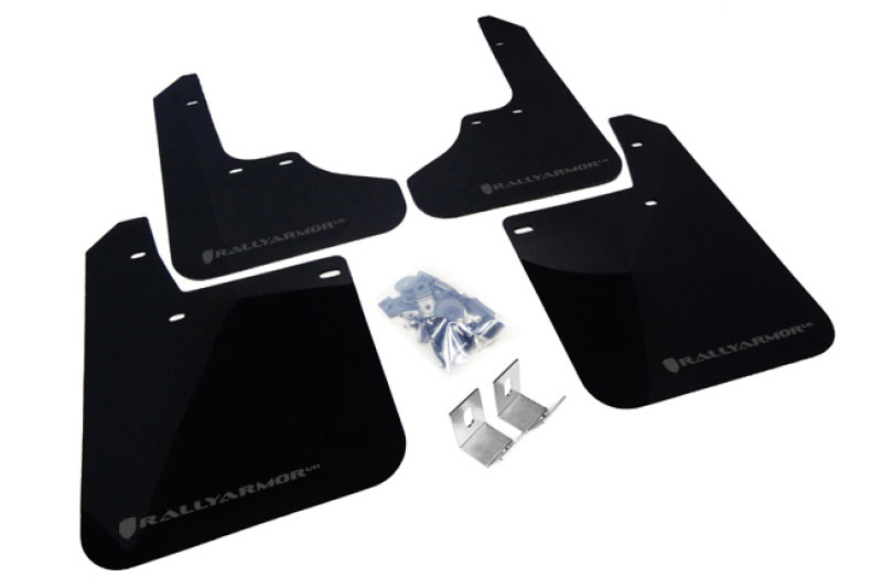 Rally Armor mf2-ur-blk/gry | 1993-2001 Subaru Impreza UR Black Mud Flap w/ Grey Logo; 1993-2001