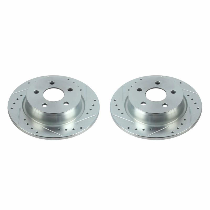 PowerStop ar85197xpr | Power Stop 18-20 Ford Transit Connect Rear Evolution Drilled & Slotted Rotors - Pair; 2018-2020