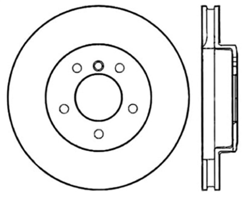 Stoptech 127.34060L | StopTech BMW X5 Sport Drilled/Slotted Rotor, Front Left; 2002-2006