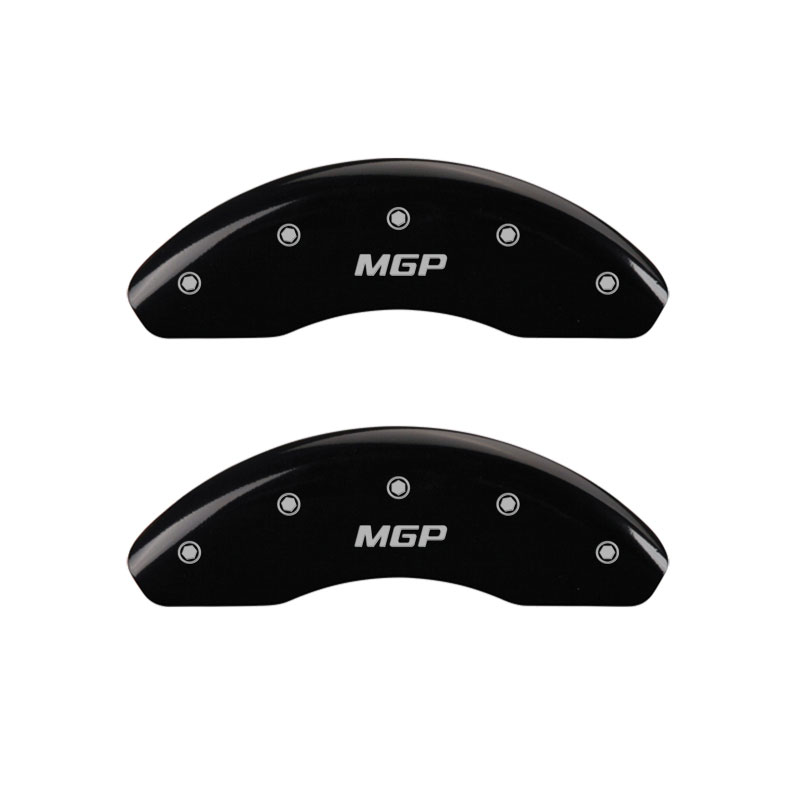 MGP 16237SMGPBK | MGP 4 Caliper Covers Engraved Front & Rear MGP Black Finish Silver Characters 2018 Toyota Camry; 2018-2022