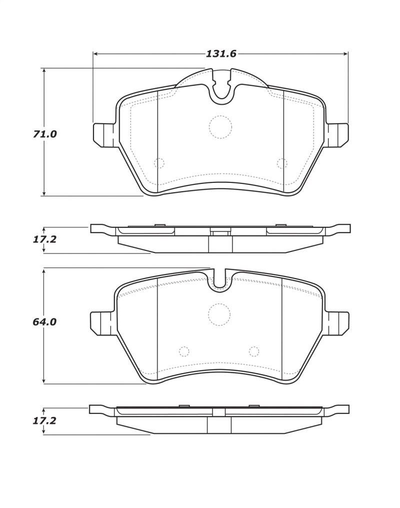 Stoptech 308.12040 | StopTech Street Brake Pads Mini Cooper S, Front; 2008-2016