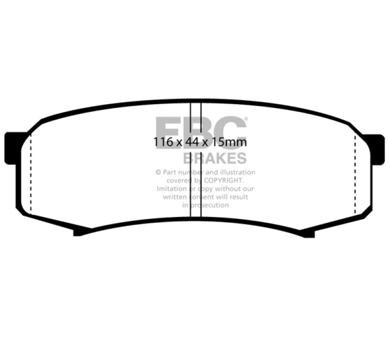 EBC dp6993 | 10+ Lexus GX460 4.6 Greenstuff Rear Brake Pads