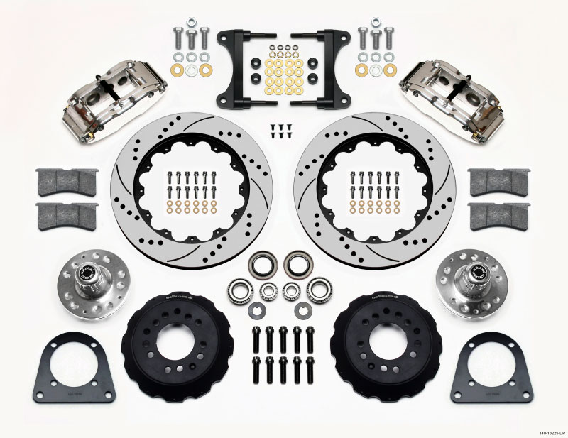 Wilwood 140-13225-dp | Narrow Superlite 6R Front Hub Kit 14.00in Drill Pol TCI-IFS 71-78 (Pinto Based); 1971-1978