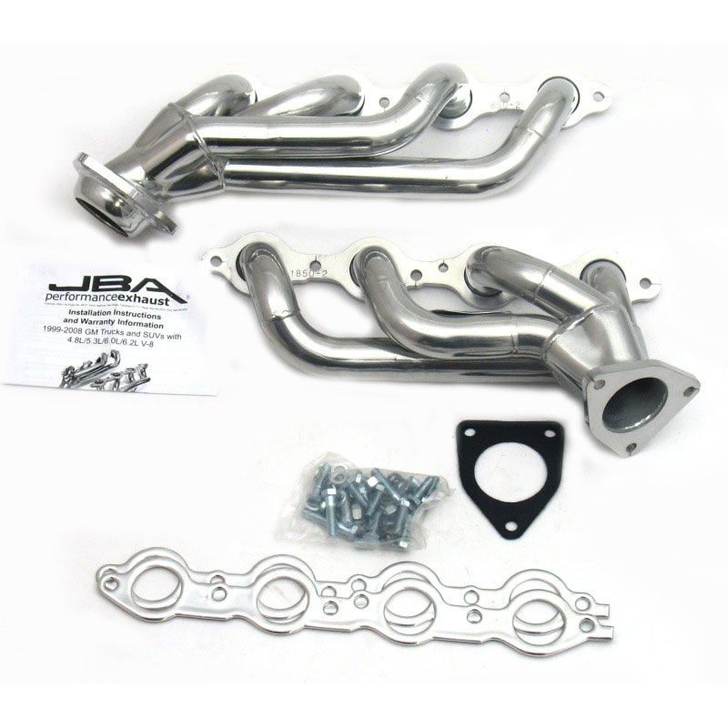 JBA 1850s-2js | 02-13 GM Truck 4.8L/5.3L LS Silver Ctd Cat4Ward Header; 2002-2013