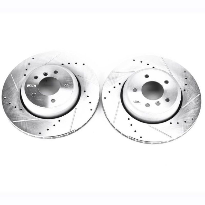 PowerStop ebr1023xpr | Power Stop 08-10 BMW 535i Rear Evolution Drilled & Slotted Rotors - Pair; 2008-2010