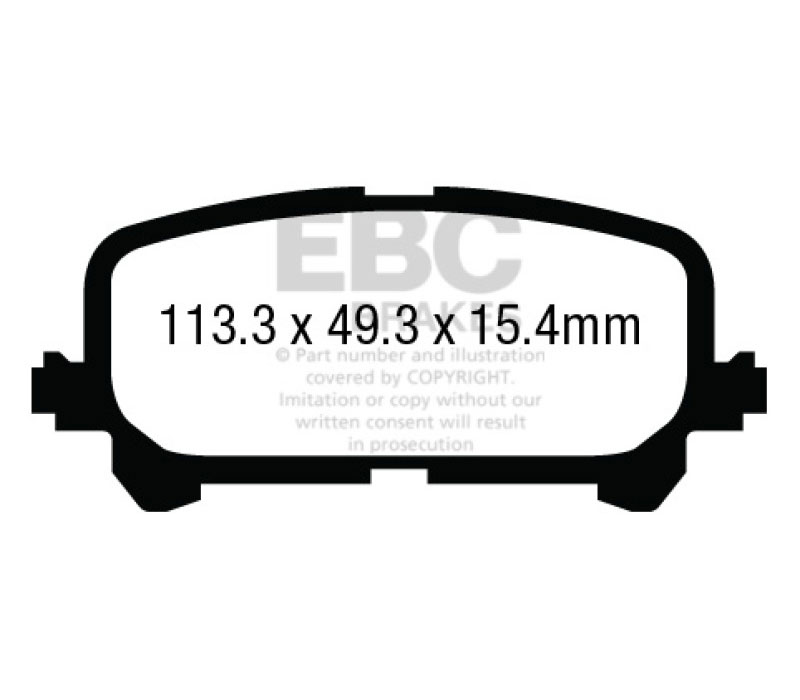 EBC dp63025 | 14+ Acura MDX 3.5 Greenstuff Rear Brake Pads; 2014-2023