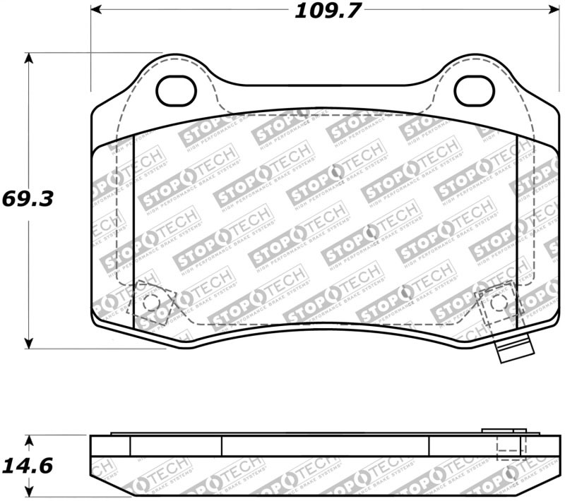 Stoptech 308.10530 | StopTech Street Brake Pads Dodge Magnum, Rear; 2006-2008