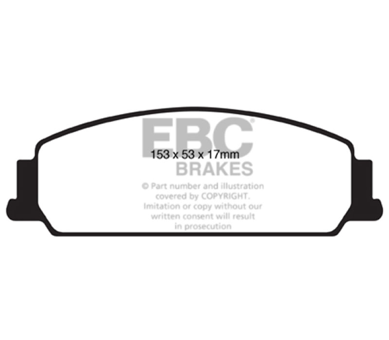 EBC ud1351 | 08-10 Pontiac G8 3.6 Ultimax2 Front Brake Pads; 2008-2010