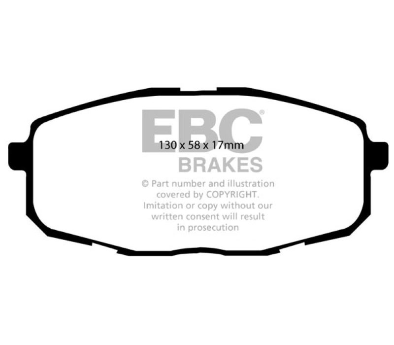 EBC dp31562c | 09-12 Hyundai Elantra 2.0 Touring Redstuff Front Brake Pads; 2009-2012