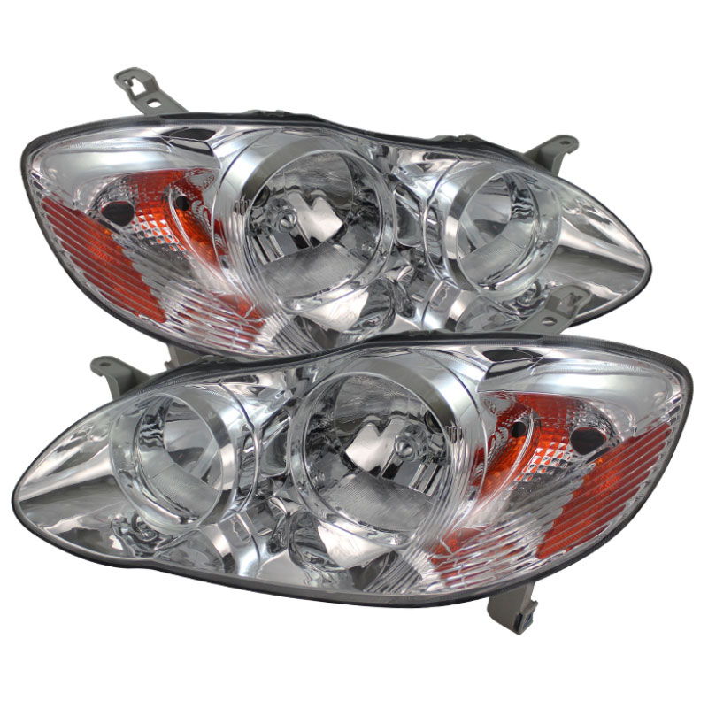 SPYDER 5073747 | xTune Toyota Corolla Crystal Headlights - Chrome; 2003-2006