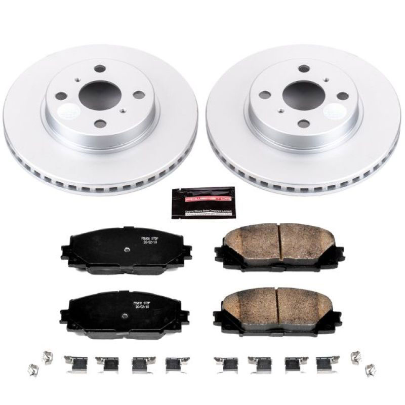 PowerStop crk5863 | Power Stop 2013 Scion iQ Front Z17 Evolution Geomet Coated Brake Kit; 2013-2013