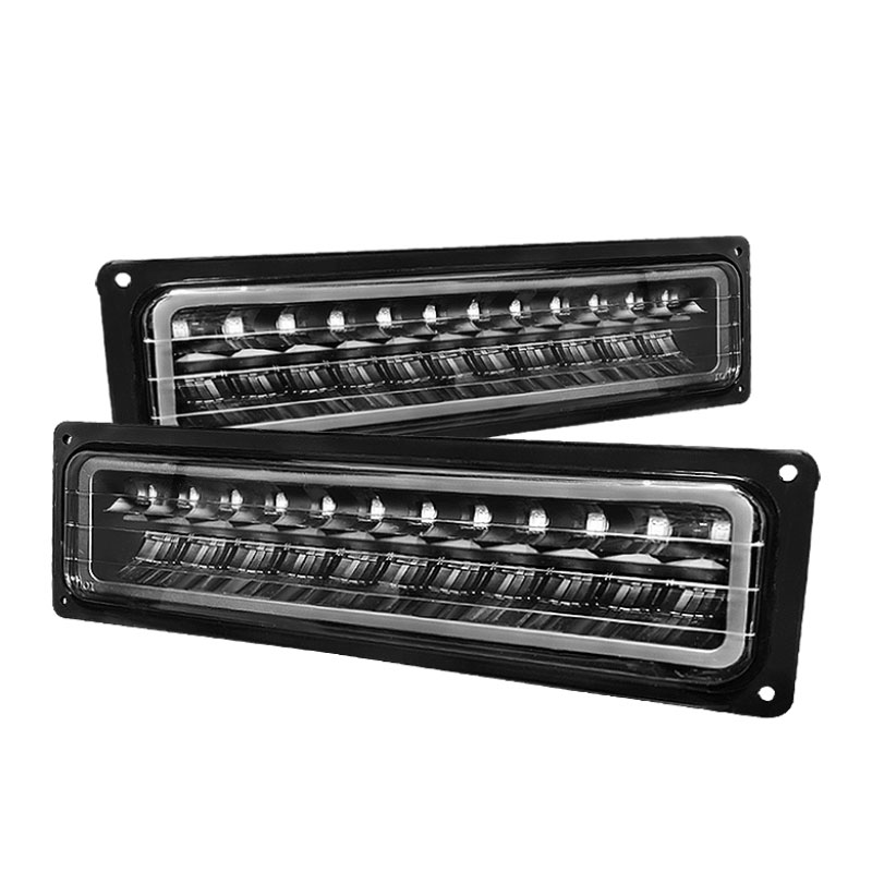 SPYDER 5022165 | xTune Chevrolet C10 LED Bumper Lights - Black; 1988-1998