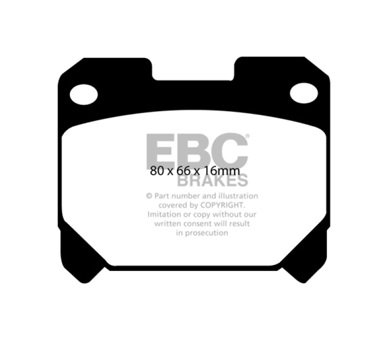 EBC dp41005r | 93-98 Toyota Supra 3.0 Twin Turbo Yellowstuff Rear Brake Pads; 1993-1998