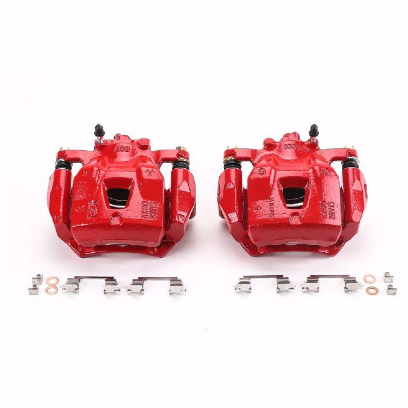 PowerStop s1974 | Power Stop 97-01 Lexus ES300 Front Red Calipers w/Brackets - Pair; 1997-2001