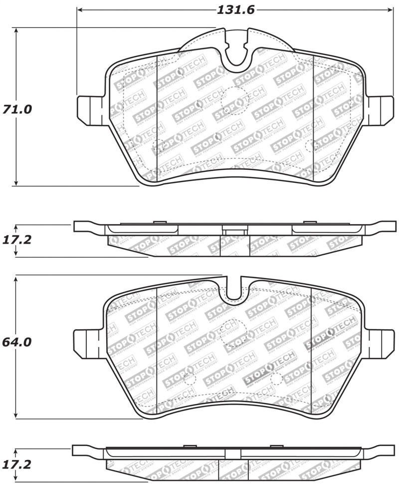 Stoptech 309.12040 | StopTech Sport Brake Pads Mini Cooper S JCW Brakes, Front; 2008-2008