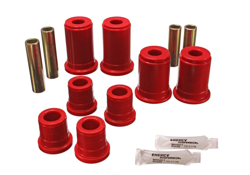 Energy Suspension 3.3147r | 92-94 K-5 Blazer / 92-99 Denali/Suburban/Yukon Red Front Control Arm Bushing Set; 1992-1994