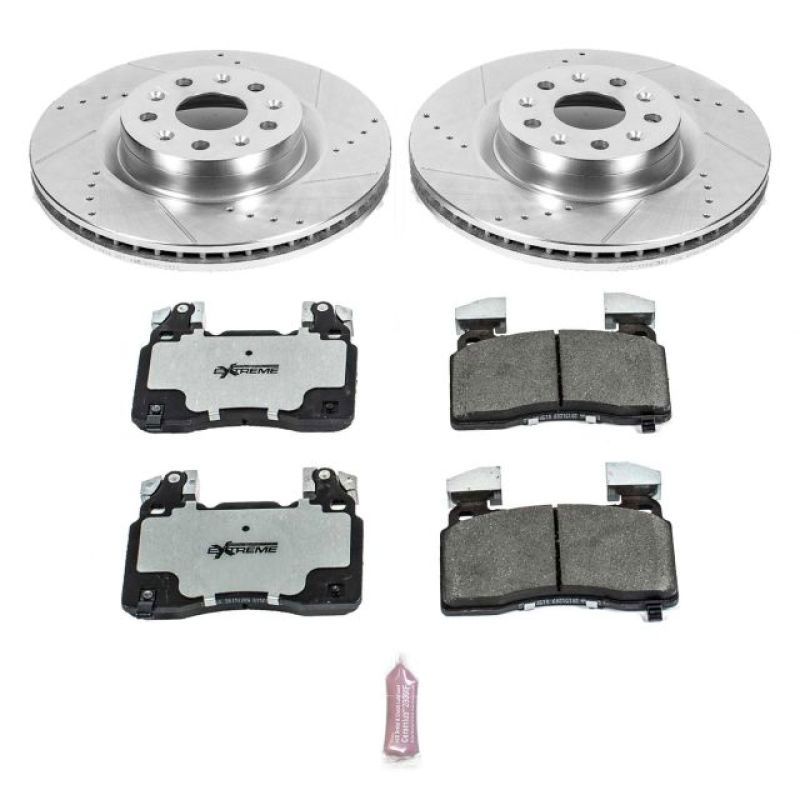 PowerStop k6998-26 | Power Stop 16-18 Cadillac CT6 Front Z26 Street Warrior Brake Kit; 2016-2018