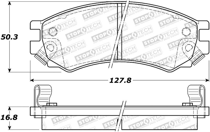 Stoptech 308.05070 | StopTech Street Brake Pads Saturn SL, Front; 1991-2002