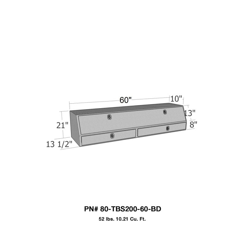 Westin 80-tbs200-60-bd | /Brute Contractor TopSider 60in w/ Drawers & Doors - Aluminum