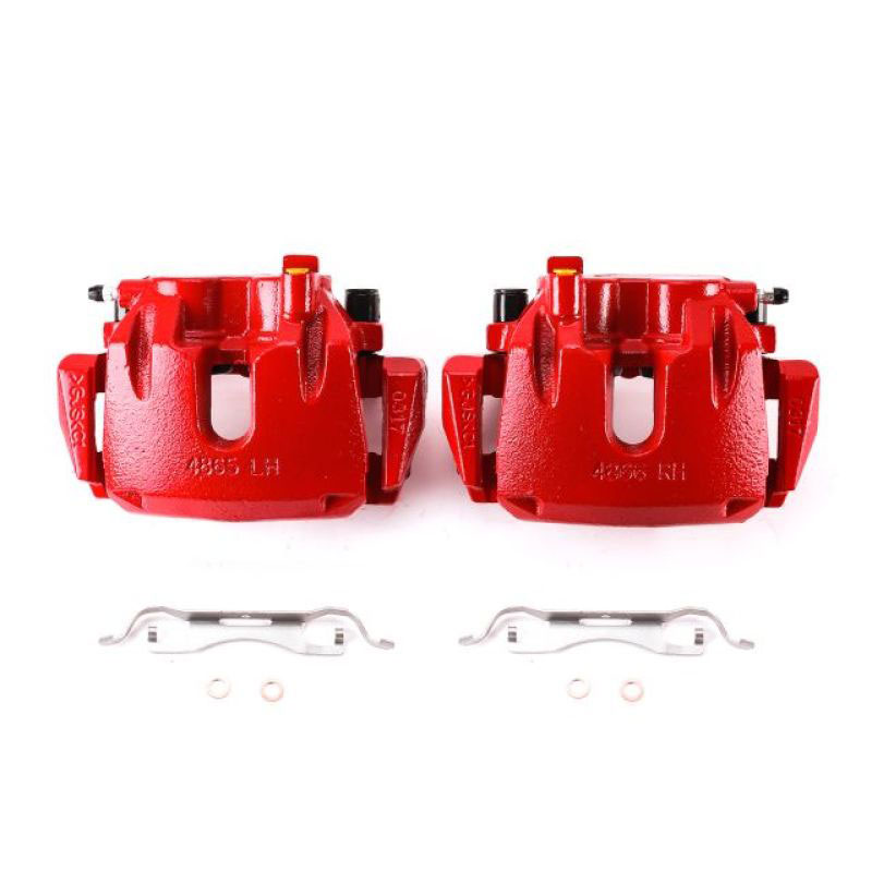 PowerStop s5296a | Power Stop 11-17 Dodge Durango Front Red Calipers w/Brackets - Pair; 2011-2017