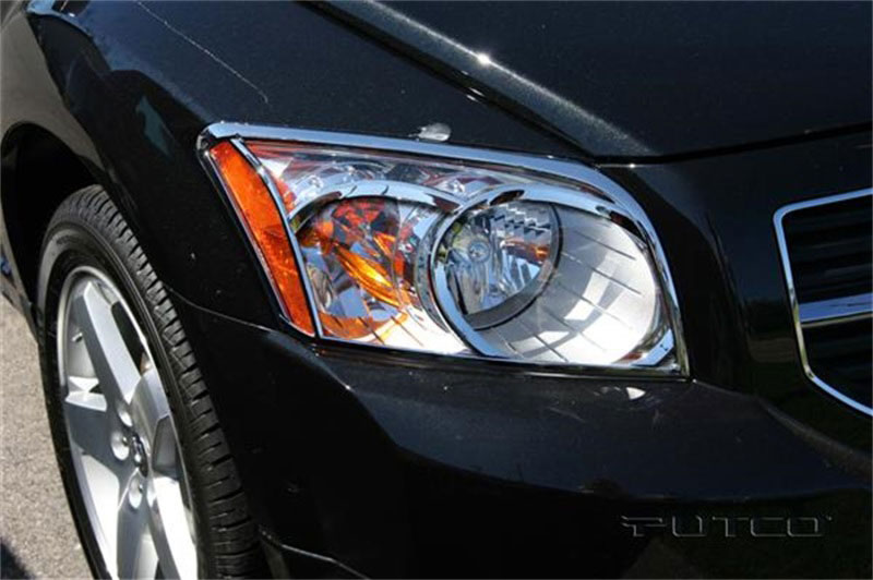 Putco 403833 | 07-10 Dodge Caliber Head Lamp Overlays & Rings; 2007-2010