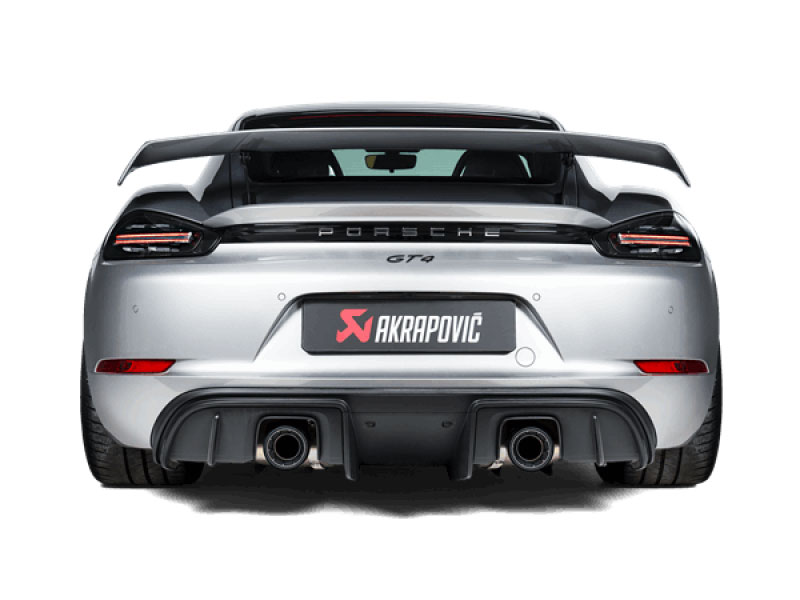 Akrapovic s-po/ti/18/1 | 2020+ Porsche Cayman GT4 (718) Slip-On Race Line (Titanium) (Req Tips / Option 2); 2020-2022