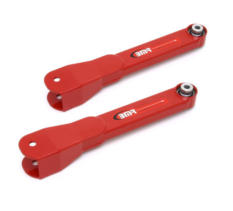 BMR Suspension TCA027R | BMR Camaro Rear Trailing Arms, pair Spherical Bearings Red; 2010-2015