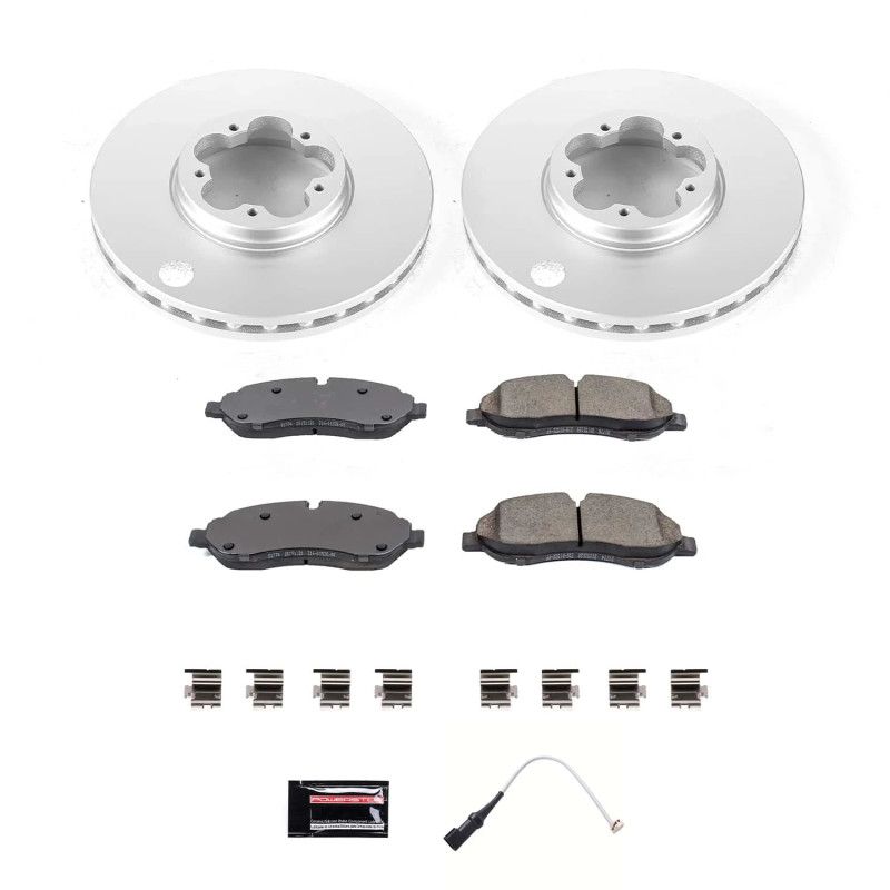 PowerStop crk8989 | Power Stop 20-21 Ford Transit-150 Front Z17 Coated Brake Kit; 2020-2021