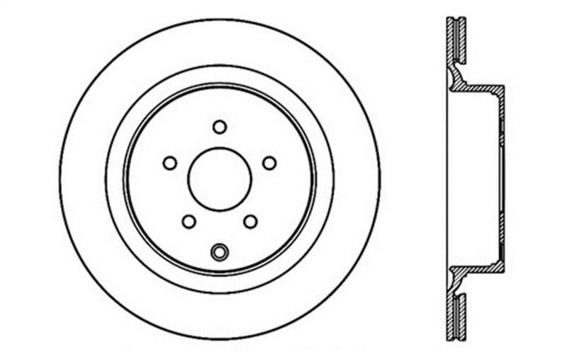 Stoptech 128.42105L | StopTech Infiniti Q70 Sport Cross Drilled Brake Rotor, Rear Left; 2014-2017