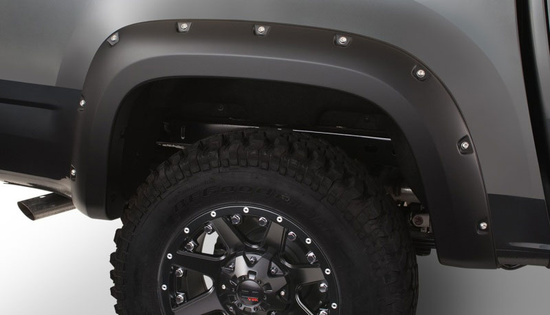 Bushwacker 40140-02 | 15-18 GMC Canyon Fleetside Pocket Style Flares 2pc 74.0in Bed - Black; 2015-2018