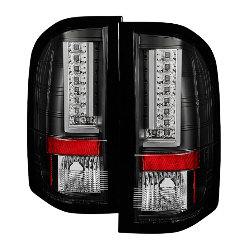 SPYDER 5081766 | Spyder Chevy Silverado Version 2 LED Tail Lights - Black - (ALT-YD-CS07V2-LED-BK); 2007-2013