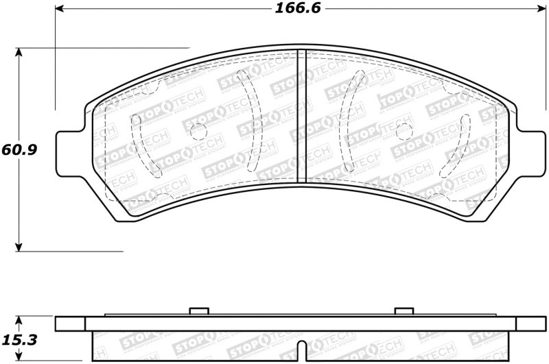 Stoptech 305.07260 | StopTech Street Select Brake Pads Oldsmobile Bravada, Front; 1997-2001