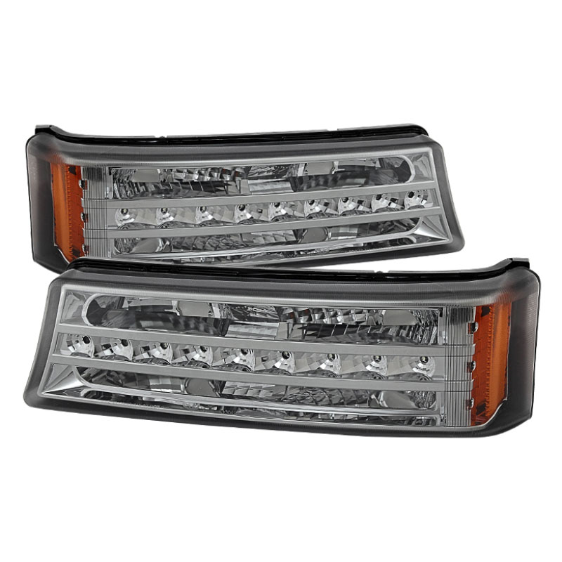 SPYDER 9027505 | Xtune Chevy Silverado 03-06 / Avalanche 02-06 LED Bumper Lights Smoke CBL-JH-CS03-LED-SM; 2003-2006