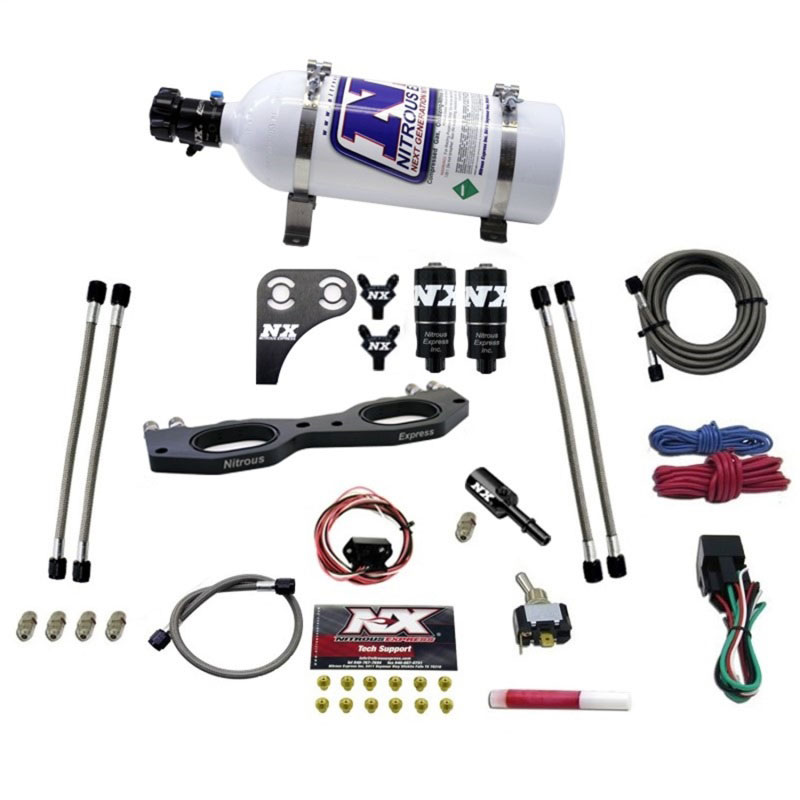 Nitrous Express 67002-05P | Polaris RZR 1000cc Nitrous Plate Kit w/5.0lb Bottle; 2014-2020