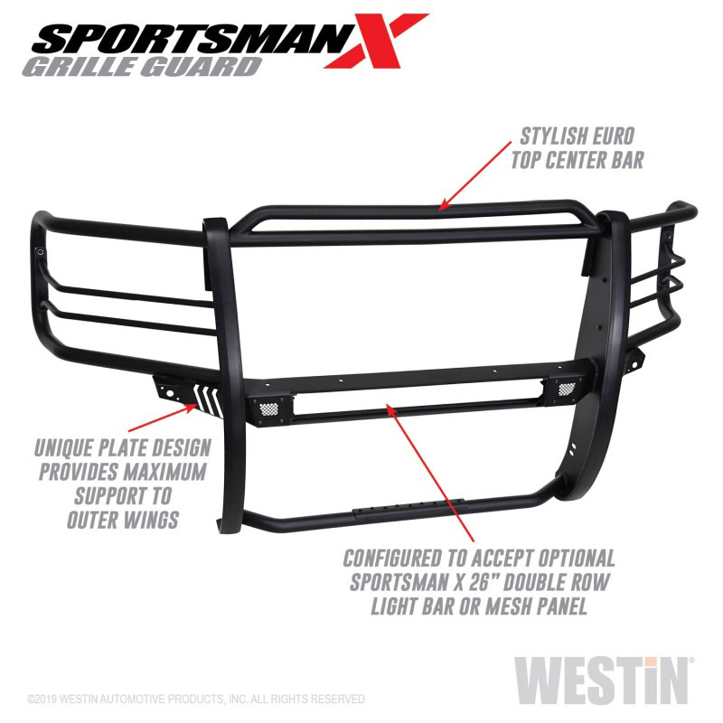 Westin 40-33875 | 16-18 Chevy Silverado 1500 Sportsman X Grille Guard - Textured Black; 2016-2018