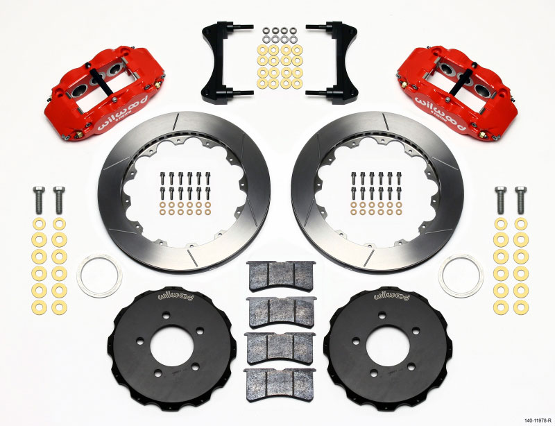 Wilwood 140-11978-r | Narrow Superlite 6R Front Hat Kit 12.88in Red 2006-Up Civic / CRZ; 2006-2021