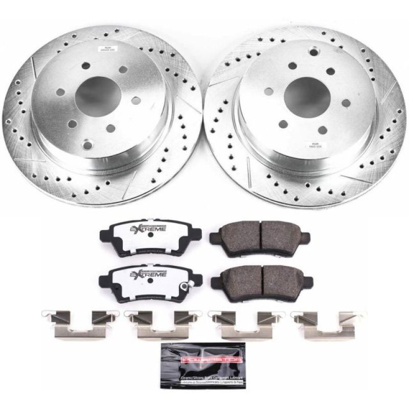 PowerStop k147-36 | Power Stop 05-12 Nissan Pathfinder Rear Z36 Truck & Tow Brake Kit; 2005-2012