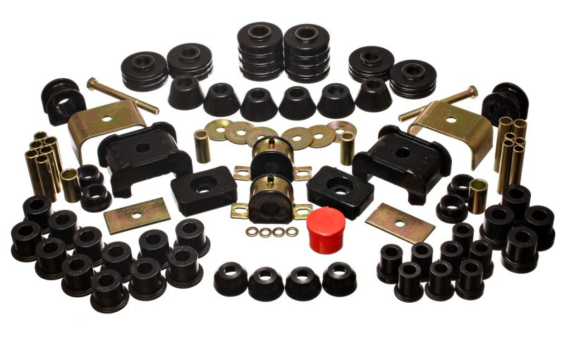 Energy Suspension 3.18105g | 73-80 Chev/GMC 4WD w/Aftermarket Front Springs Black Hyper-Flex Master Bushing Set; 1973-1980