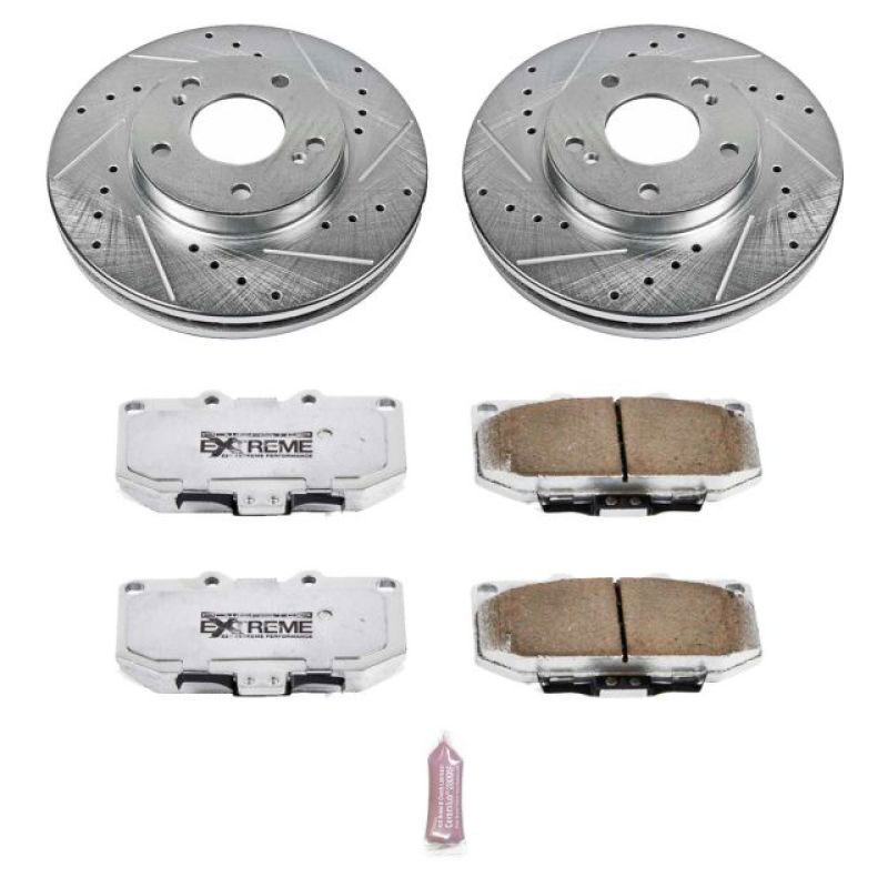 PowerStop k3100-26 | Power Stop 89-96 Nissan 300ZX Front Z26 Street Warrior Brake Kit; 1989-1996