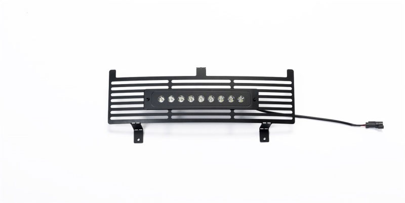 Putco 87195l | 15-19 Chevy Silverado HD SS Black Bar Design Bumper Grille Insert w/ Curved Flush 10in Light Bar; 2015-2019