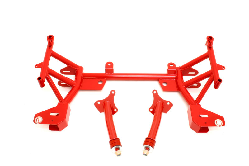 BMR Suspension KM005R | BMR Tubular SBC/BBC Motor Mounts stock mounts Camaro V8 Red; 1993-1997