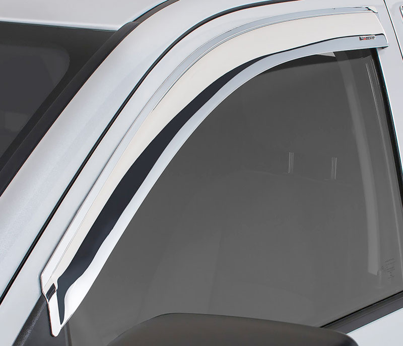 Stampede 6102-8 | 1980-1996 Ford Bronco Sport Utility Tape-Onz Sidewind Deflector 2pc - Chrome; 1980-1996