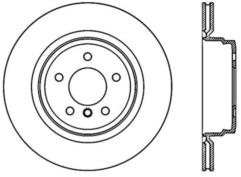 Stoptech 127.34080L | StopTech BMW X1 Sport Drilled/Slotted Rotor, Rear Left; 2010-2015