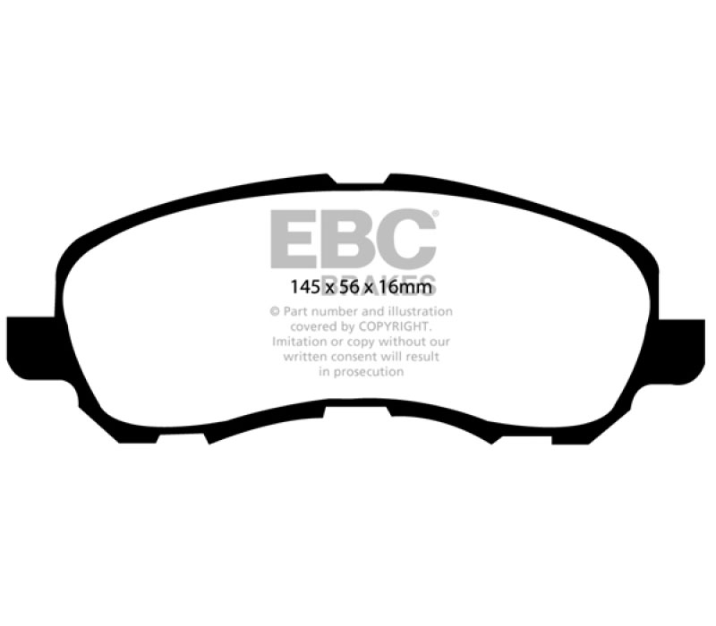 EBC ed91614 | 06-10 Dodge Caliber 1.8 Extra Duty Front Brake Pads; 2006-2010