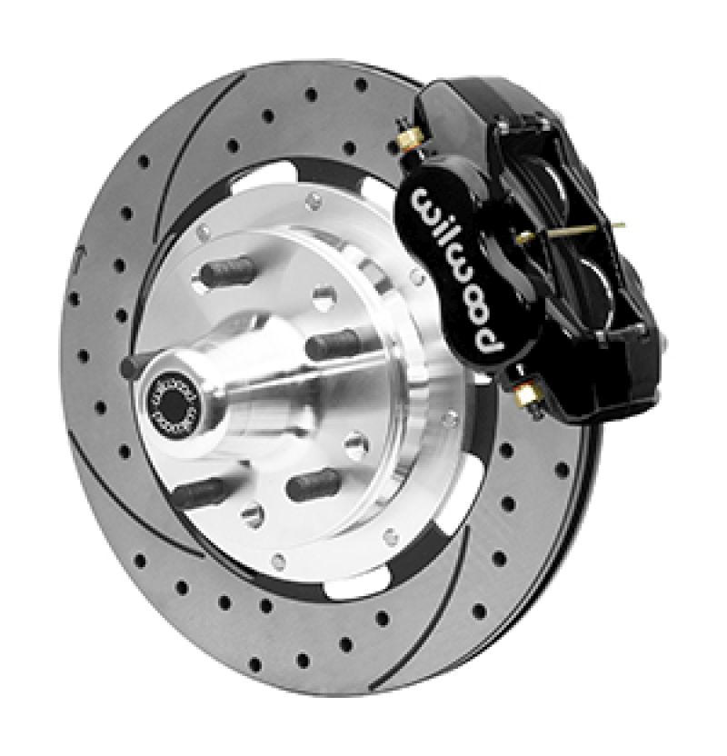 Wilwood 14015548d | 55-57 Chevrolet Bel Air Forged Dynalite Front Big Brake Kit - Black; 1955-1957