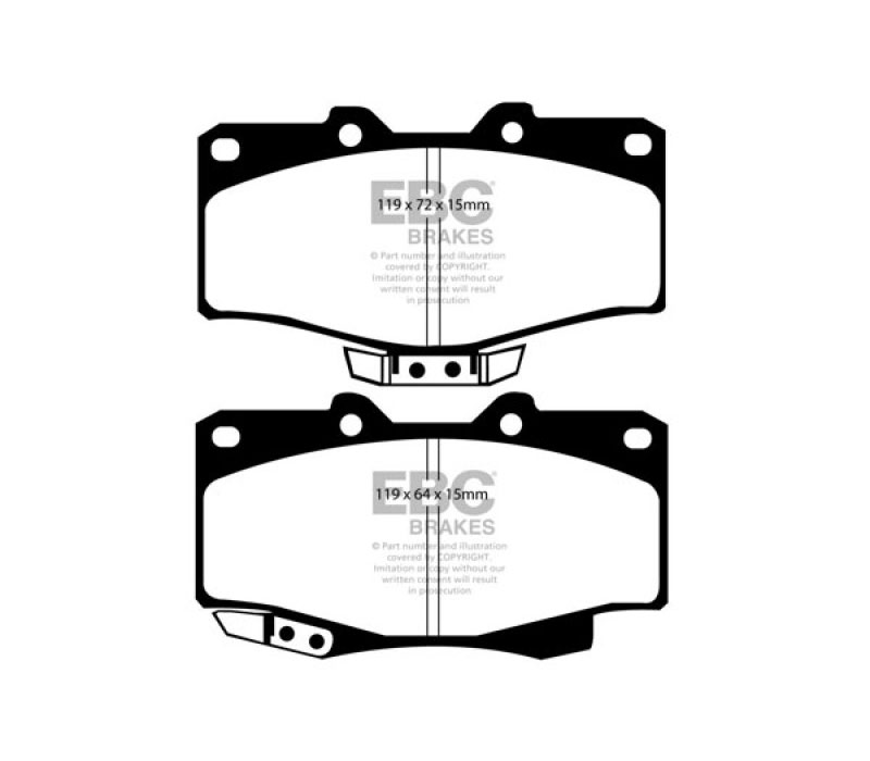 EBC dp6807 | 90-91 Toyota 4 Runner 2.4 Greenstuff Front Brake Pads