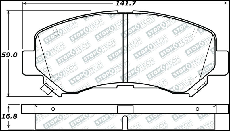 Stoptech 305.13740 | StopTech Street Select Brake Pads Nissan Juke Nismo RS, Front; 2014-2017