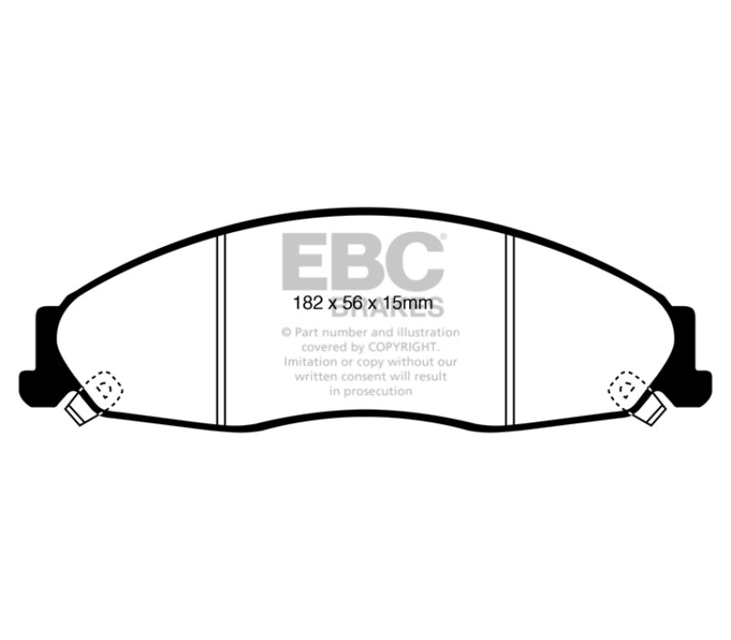 EBC dp31841c | 05-08 Pontiac Grand Prix 5.3 Redstuff Front Brake Pads; 2005-2008