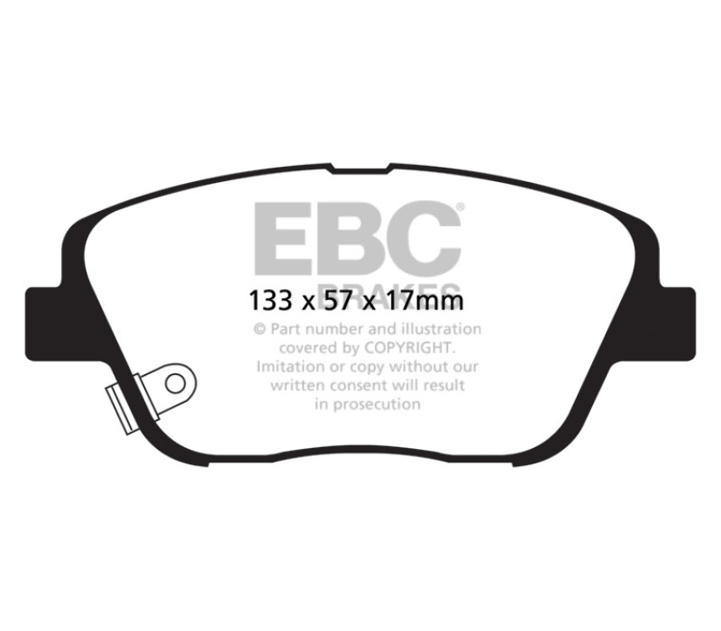 EBC dp31864c | 10-14 Hyundai Sonata 2.0 Turbo Redstuff Front Brake Pads; 2010-2014